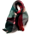 thumbnail image 1 of Thick Plaid Scarf Long Large Oversized Checked Scarves with Fringed Edges Women Warm Scarf Long Shawl Scarves Thick Blanket Scarfs Colorful Plaid Chunky Scarfs for Women Cold Weather, 1 of 3