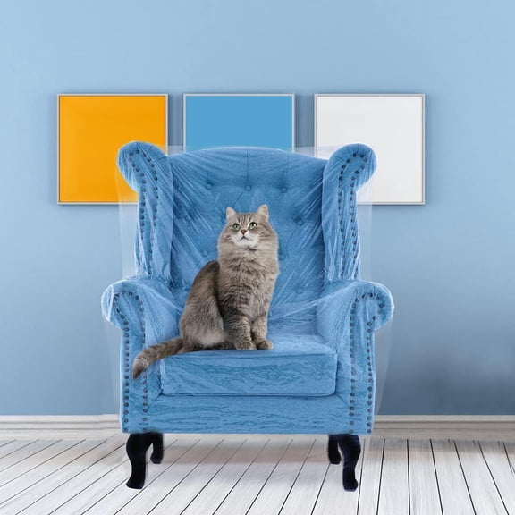 Thick Plastic Chair Covers Heavy Duty Recliner Cover Anti Scratches, Dust, Dirt, Spill Clear Vinyl Waterproof Sofa Covers for Storage and Moving