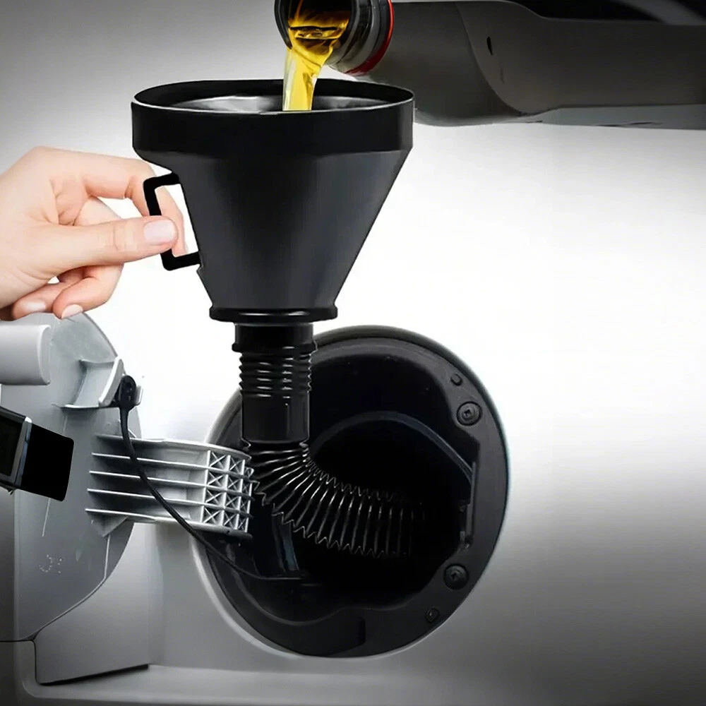 Thick Plastic Funnel Wide Mouth Funnel with Handle and Filter, Automotive Funnels for Engine Oil, Liquid, Kerosene,Gasoline