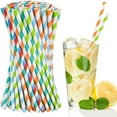 thumbnail image 1 of Thick Plastic Reusable Drinking Straws 100 Pack | Neon Multicolor Rigid Threaded Straws 19.7x6mm | Durable & BPA Free, Dishwasher Safe for Hot or Cold Beverages, Smoothies, Shakes, Parties, 1 of 9