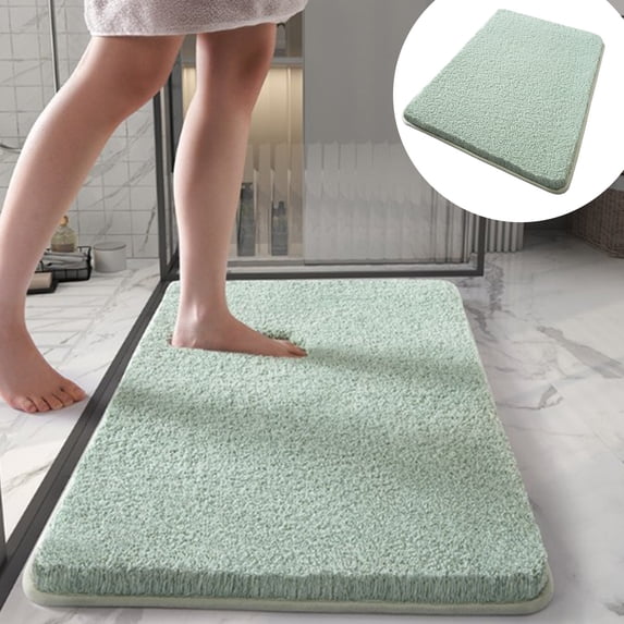 Thick Plush Area Rug, Soft Fluffy Floor Carpet for Bedroom Living Room, Non Slip Decorative Mat for Bedside Entryway Home Decor, 16 x 24 Inches, Green