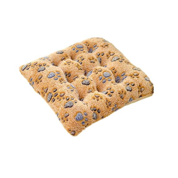 Thick Plush Cat Paw Print Seat Cushion,Warm and Soft for Winter Office and Home Chairs,Reversible Design with Non-Slip Bottom,Ideal for Indoor and Outdoor Comfort and Decor