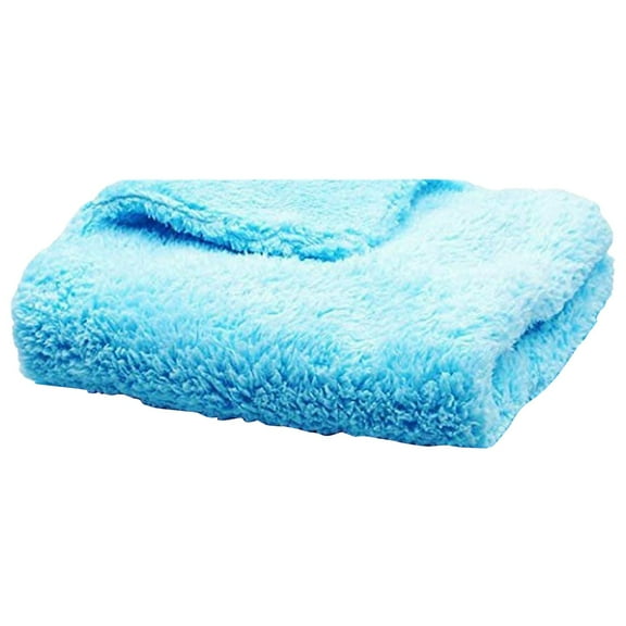 Thick Plush Edgeless Microfiber Car Drying Towels, 16X16 Inch 450 Gsm Lint-Free Cloth for Auto Wash Wax Polish, Reusable Scratch-Free Detailing Buffing, 1 Extra-Thick Absorbent Car Cleaning Cloth