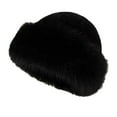 thumbnail image 1 of Thick Plush Mongolian Hat, Imitation Fur Warm Head Cap, Ear Protection Windproof Headwear, Unisex Cold Resistant Comfortable Hat for Autumn Winter Outing Outdoor Activity Warm Fashion Hat,Black, 1 of 9