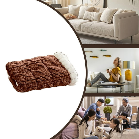 Thick Plush Sofa Cushion for Winter, 70x180cm (27.5"x70.8") Non-Slip Seat Pad Cover, Cozy Flannel Fabric Chair Cushion with Reinforced Stitching for Living Room, Bed, and Recliner Warmth