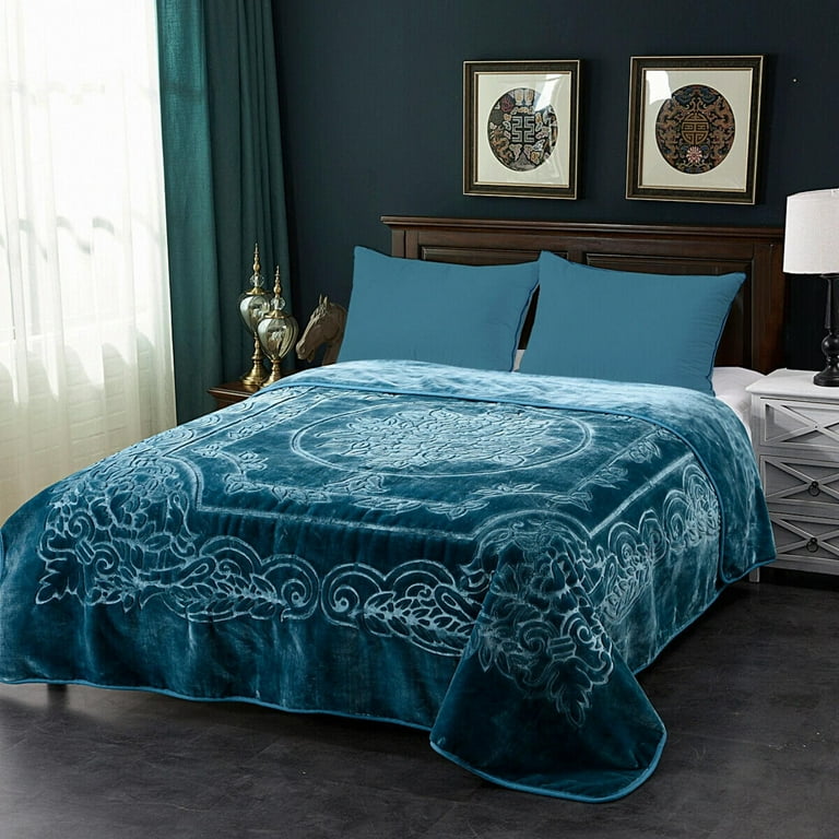 Thick Polyester Fall Winter Blanket King Size Navy Walmart