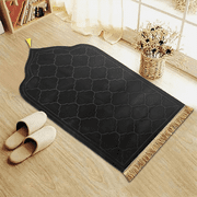 Thick Prayer Rug Prayer Mat with Tassels Islamic Turkish Irregular Anti-Slip Praying Rug Carpet Thick Soft Flannel
