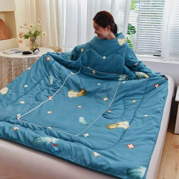 Thick Printed Multifunctional Lazy Quilt