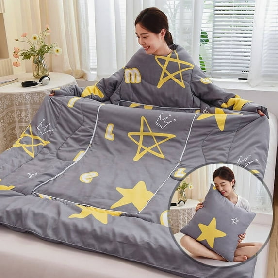 Thick Printed Multifunctional Lazy Quilt