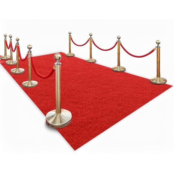 Thick Red Carpet Runner for Party, Non-Slip Backing Aisle Runway Rug for Party,Occasions,Graduation,Wedding& Indoor Outdoor Special Events Decorations