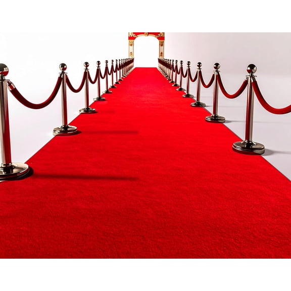 Thick Red Carpet Runner for Party, Non-Slip TPR Backing Aisle Runway Rug Felt for Indoor&Outdoor,Occasions,Graduation,Birthdays & Special Events Decorations,Long Term use