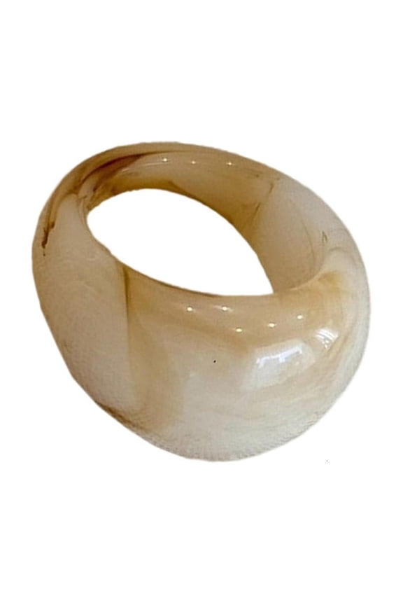 Thick Resin Rings For Women Bold Stackable Statement Finger Band Accessories
