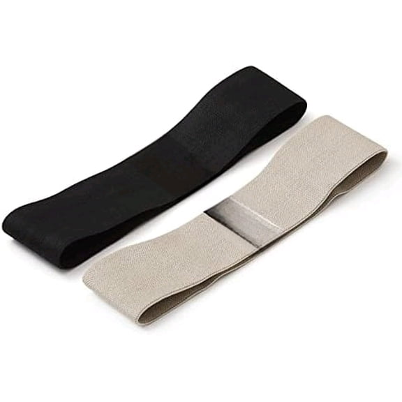 Thick Resistance Bands, Home Gym Workout Equipment, Exercise Bands, Resistance Loops for Home Fitness, Yoga, Pilates, Stretching, Strength Training, Booty and Thigh Workouts, Set of 2 Black/Gray