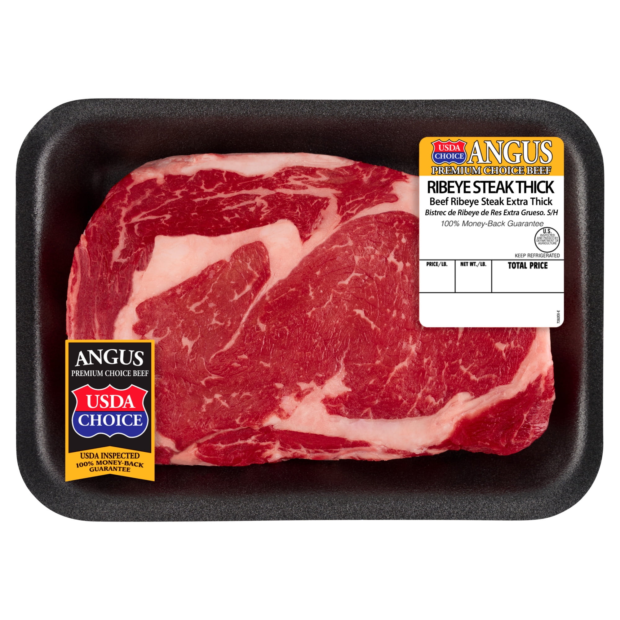 Thick Ribeye Steak Choice Angus Beef 1 Per Tray 0.81 1.47 lb Walmart