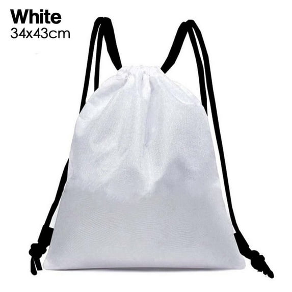 Thick Rope Outdoor Sport Waterproof Fitness Storage Bag Ball Bag Drawstring Backpack Large Capacity Bag WHITE 34X43CM