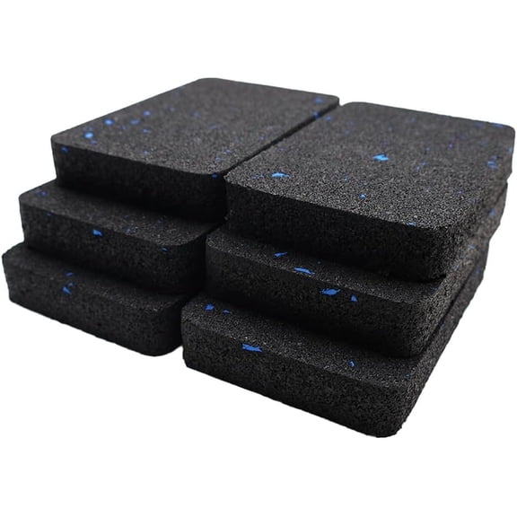Thick Rubber Treadmill Mat Pads 4/5" Thick X 5" Long X 3" Wide, for Noice Reduce, Anti Vibration, Floor Protection of Exercise Equipment, Stationery Bike, Rowing Machine and Home Gym Station