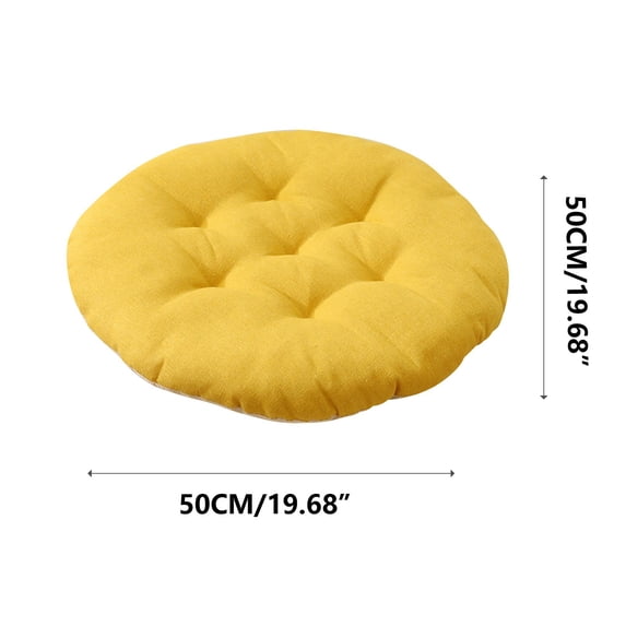 Thick Seat Cushion 20x20x1 Inch Office Chair Pad with Non-Slip Straps Linen Fabric Home Decor
