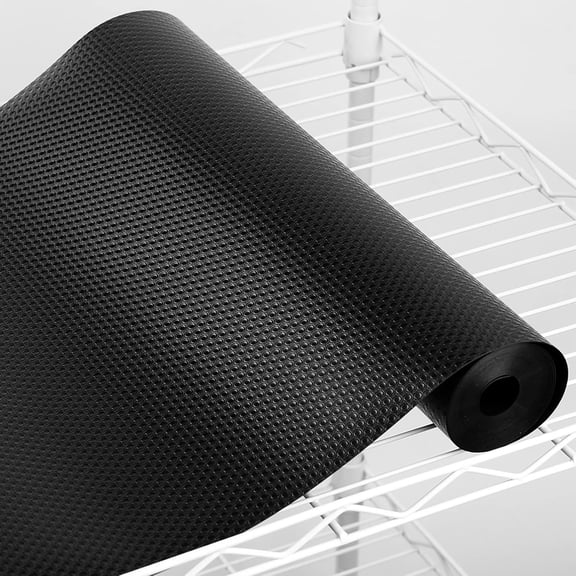 Thick Shelf Liner 14in Wide: Easy Cutting Pantry for Wire Shelves - Multi-Size 14" W x 196" L Waterproof Cabinet Black