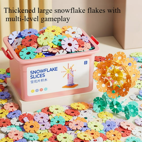 Thick Snowflake Children's Puzzle Toy Intelligence Development Versatile Male and Female Assembly DIY Early Education Toy Building Blocks