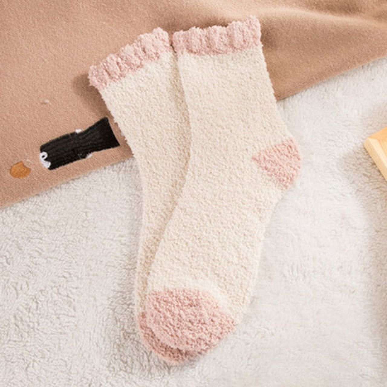 Thick Socks Kawaii Candy Color Cotton Floor Sleep Socks - Walmart.com