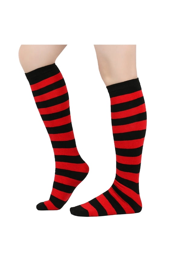 Thick Socks Women Women Mens Striped Knee High Socks Unisex Comfortable Breathable Long Tube Calf Socks for Casual Sports One Size