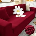 thumbnail image 1 of Thick Sofa Cover Elastic Jacquard Sofa Cover for Living Room 1/2/3/4 Seater Sofa Cover L-shaped Corner Sofa Cover (Wine,3 Seater 190-230cm), 1 of 7