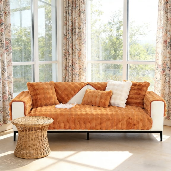 Thick Sofa Cushion Pad, Warm Couch Seat Cushion, Soft Puffy Sofa Cover, Non Slip Furniture Cushion Pad, Living Room Sofa Bed Cushion, Winter Sofa Seat Cover