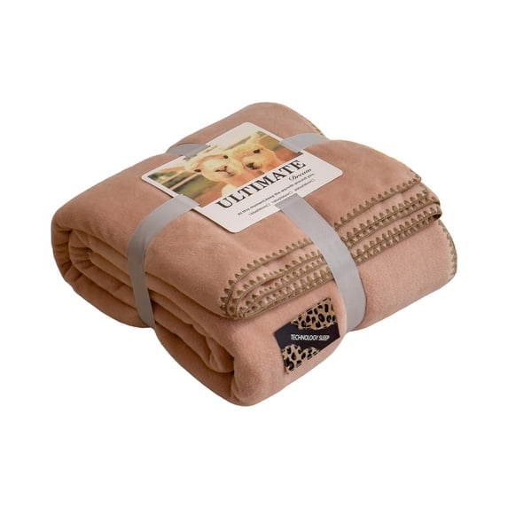 Thick Soft Fleece Wool Throw Blanket 50 X 60 Inch Warm Light Brown Travel Nap Cover Dual Use Cozy Wrap for Couch Office Bedroom Fall Winter 1 Pack