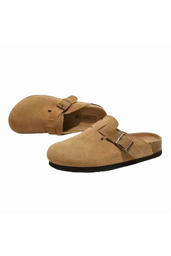 Thick Sole Birken-Style Clogs, Casual Closed-Toe Slip-On Sandals with Cushioned Footbed, Comfortable Backless Mule Shoes for Indoor & Outdoor Everyday Wear