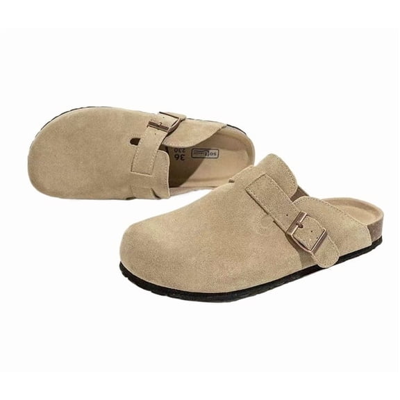 Thick Sole Birken-Style Clogs, Casual Closed-Toe Slip-On Sandals with Cushioned Footbed, Comfortable Backless Mule Shoes for Indoor & Outdoor Everyday Wear