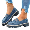 thumbnail image 1 of Thick Sole Suede Loafers for Women Comfortable Slip On Business Dress Loafers Lightweight Casual Shoes, 1 of 9