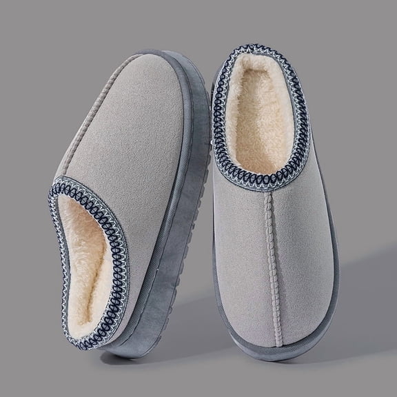 Thick-Soled Fuzzy Slippers for Women & Men - Cozy Platform House Shoes with Anti- Sole, Warm Plush Lined Indoor Outdoor Short Ankle Slippers