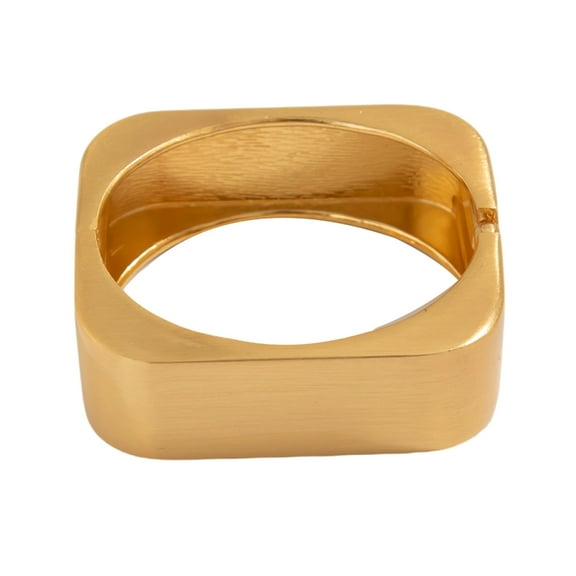 Thick Square Bangle Bracelet For Women Glossy Fashion Jewelry Accessory