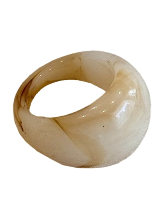 Thick Stackable Dome Resin Rings Colorful Thick Dome Acrylic Resin Rings Trendy Stackable Rings Jewelry Gift