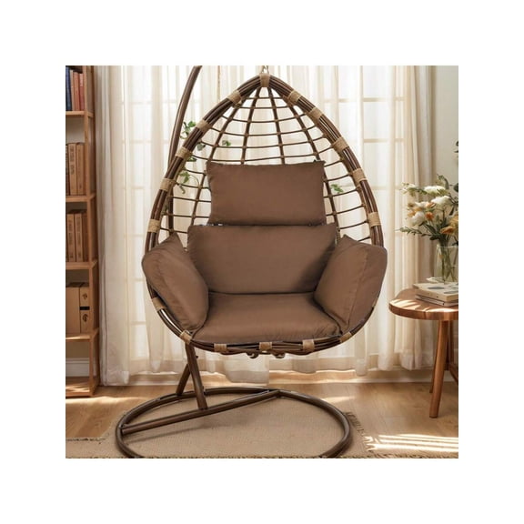 Thick Swing Chair Cushion, Soft Hammock Seat Pad, Breathable Hanging Egg Chair Pillow, Indoor/Outdoor Cozy Lounger Pad, Removable & Washable