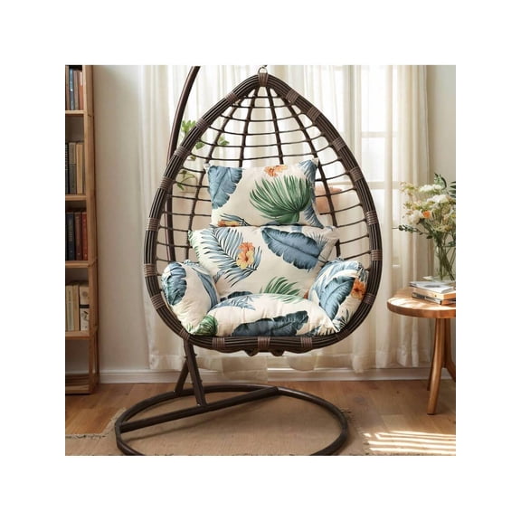 Thick Swing Chair Cushion, Soft Hammock Seat Pad, Breathable Hanging Egg Chair Pillow, Indoor/Outdoor Cozy Lounger Pad, Removable & Washable