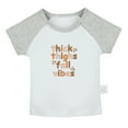 thumbnail image 1 of Thick Thighs & Fall Vibes Funny T shirt For Baby, Newborn Babies T-shirts, Infant Tops, 0-24M Kids Graphic Tees Clothing (Short Gray Raglan T-shirt, 0-6 Months), 1 of 4