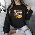 thumbnail image 1 of Thick Thighs Pumpkin Pies Funny Thanksgiving Feast Humor Sweatshirt, up to size 5XL, 1 of 2