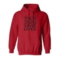 thumbnail image 1 of Thick Thighs Saves Lives Adult Hooded Sweatshirt, 1 of 3