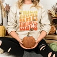 thumbnail image 1 of Thick Thighs Thankful Vibes Sweatshirt, Thanksgiving Sweatshirt, Fall Sweatshirt, Retro Thanksgiving Sweatshirt, Vintage Fall Sweatshirt (Sizes:M; Colors:Sport Grey;), 1 of 1