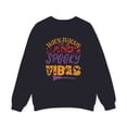 thumbnail image 1 of Thick Thighs and Spooky Vibes Halloween Sweatshirt Unisex Cozy Fall Jumper, 1 of 4