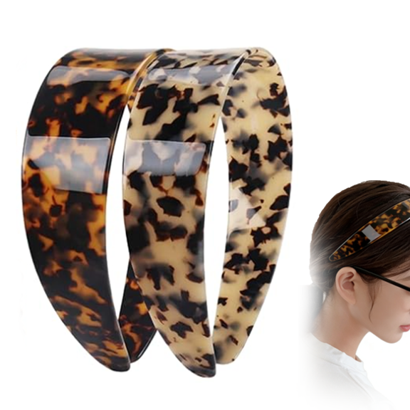 Thick Tortoise Shell Headband, 2026 New Wide Hairband Grip for Women, Non-Slip Fashion Headpiece for Daily Use