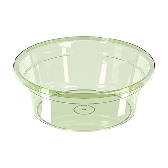 Thick Transparent Round Plastic Wash Basin, Shatterproof Multi Purpose Tub, Portable Vessel for Facial Cleansing, Foot Soak and Kitchen Fruit Vegetable Washing