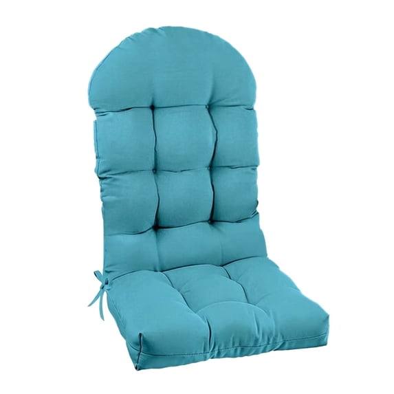 Thick Tufted High Back Rocking Chair Cushion, Outdoor Patio Chair Cushions Non- Tie On Replacement Seat Pad for Garden Porch Swing Furniture(Peacock Blue)