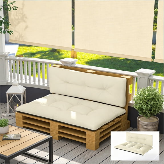 Thick Tufted Replacement Cushions,Outdoor Two Piece Cushion Replacement Set(Only Cushion)