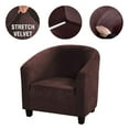 thumbnail image 1 of Thick Velvet Club Chair Slipcover, Stretch Armchair Covers Tub Chair Covers Sofa Couch Cover for Bar Counter Living Room Brown, 1 of 6