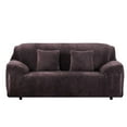 thumbnail image 1 of Thick Velvet Sofa Covers 1/2/3/4 Seater Pure Color Sofa Protector Stretch Non Slip Couch Cover Easy Fit Elastic Fabric Stretch Couch Slipcover(Coffee, 1-Seater Sofa), 1 of 8