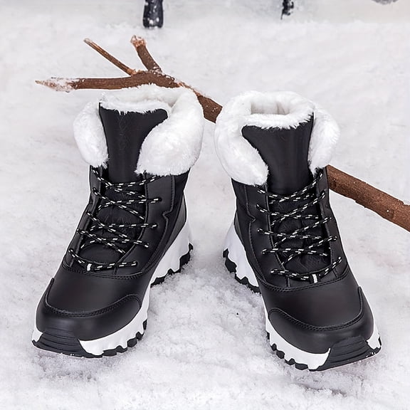 Thick Velvet Winter Snow Boots - High Top Anti Slip Large Size Shoes for Men and Women