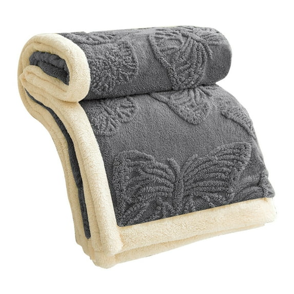 Thick Warm Blankets for Winter, Winter Blanket Soft Warm Solid Color Double Layer Sheep Blanket Nap Blanket 39.37x59.05in