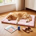 thumbnail image 1 of Thick Warm Pet Sleeping Mat with Soft Polyester Cover and Supportive Filling, All-Season Bed Pad for Cats and Dogs, Crates, Kennels, Floors, Sofas, Carriers, Cars and Travel Rest, Pink, 2XL, 1 of 6